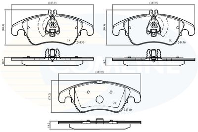 CBP06037 COMLINE Комплект тормозных колодок, дисковый тормоз