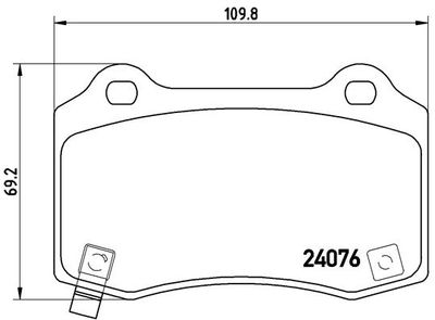 P11024 BREMBO Комплект тормозных колодок, дисковый тормоз