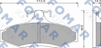 FO666181 FOMAR Friction Комплект тормозных колодок, дисковый тормоз