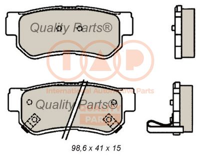 70421066 IAP QUALITY PARTS Комплект тормозных колодок, дисковый тормоз