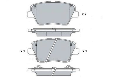 121769 E.T.F. Комплект тормозных колодок, дисковый тормоз