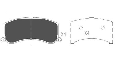 KBP8517 KAVO PARTS Комплект тормозных колодок, дисковый тормоз