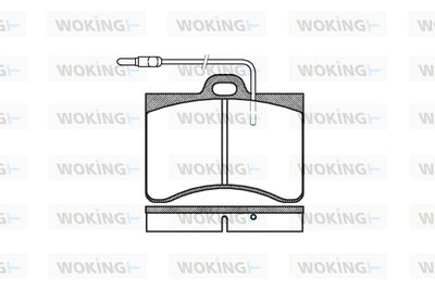 P186304 WOKING Комплект тормозных колодок, дисковый тормоз