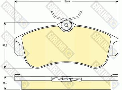 6132711 GIRLING Комплект тормозных колодок, дисковый тормоз