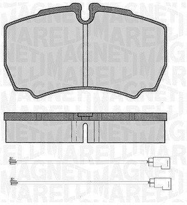 363916060474 MAGNETI MARELLI Комплект тормозных колодок, дисковый тормоз