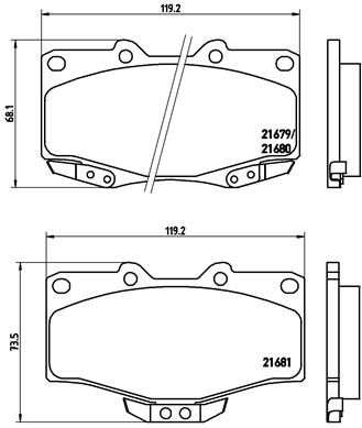 P83009 BREMBO Комплект тормозных колодок, дисковый тормоз