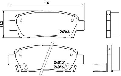 P83111 BREMBO Комплект тормозных колодок, дисковый тормоз