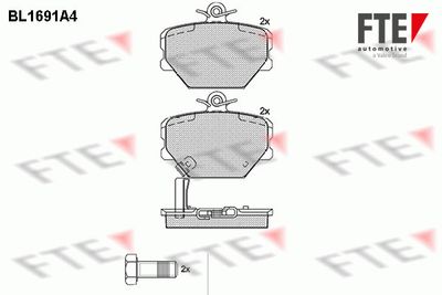 BL1691A4 FTE Комплект тормозных колодок, дисковый тормоз