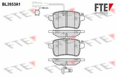 BL2653A1 FTE Комплект тормозных колодок, дисковый тормоз