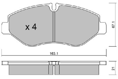 BPIV1001 AISIN Комплект тормозных колодок, дисковый тормоз