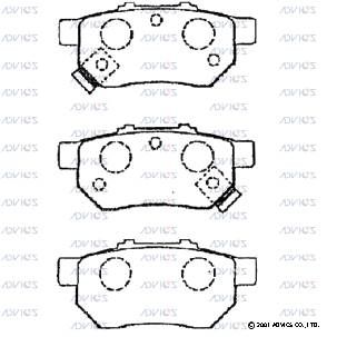 SN427P ADVICS Комплект тормозных колодок, дисковый тормоз