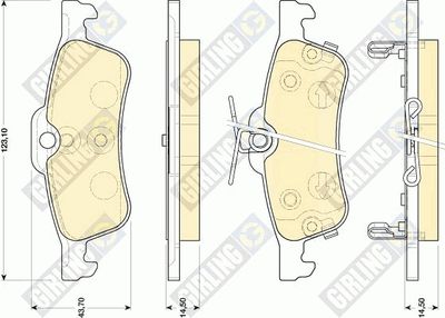 6134582 GIRLING Комплект тормозных колодок, дисковый тормоз