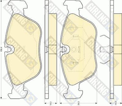6111592 GIRLING Комплект тормозных колодок, дисковый тормоз