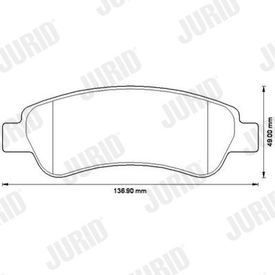 573274J JURID Комплект тормозных колодок, дисковый тормоз