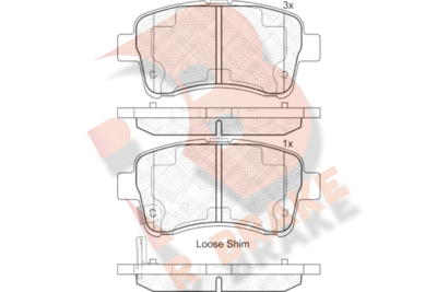 RB1933 R BRAKE Комплект тормозных колодок, дисковый тормоз