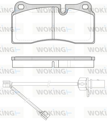 P883321 WOKING Комплект тормозных колодок, дисковый тормоз