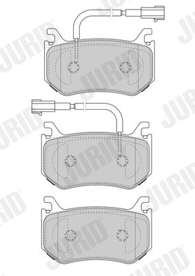 573664J JURID Комплект тормозных колодок, дисковый тормоз
