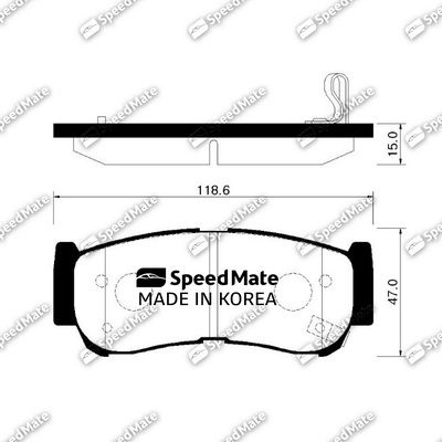 SMBPH031 SpeedMate Комплект тормозных колодок, дисковый тормоз