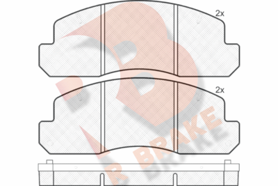 RB1044 R BRAKE Комплект тормозных колодок, дисковый тормоз