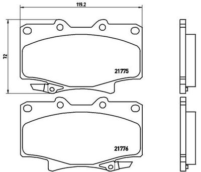 P83025 BREMBO Комплект тормозных колодок, дисковый тормоз