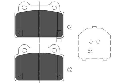 KBP5542 KAVO PARTS Комплект тормозных колодок, дисковый тормоз