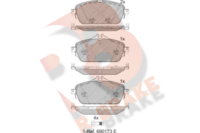 RB2212 R BRAKE Комплект тормозных колодок, дисковый тормоз