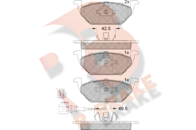 RB1349400 R BRAKE Комплект тормозных колодок, дисковый тормоз