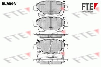 BL2599A1 FTE Комплект тормозных колодок, дисковый тормоз