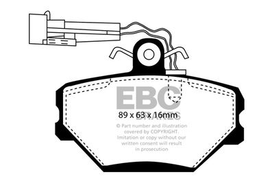 DP10522 EBC Brakes Комплект тормозных колодок, дисковый тормоз