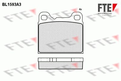 BL1593A3 FTE Комплект тормозных колодок, дисковый тормоз