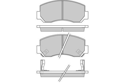 120727 E.T.F. Комплект тормозных колодок, дисковый тормоз