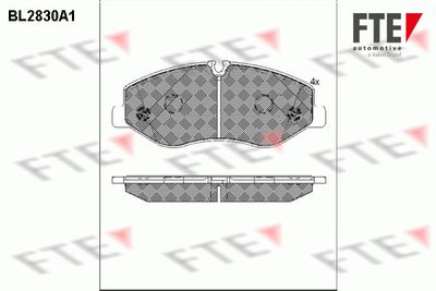 BL2830A1 FTE Комплект тормозных колодок, дисковый тормоз