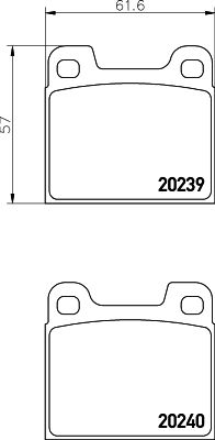 MDB1089 MINTEX Комплект тормозных колодок, дисковый тормоз