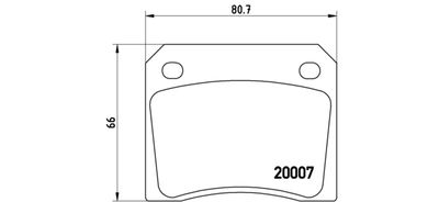 P36002 BREMBO Комплект тормозных колодок, дисковый тормоз