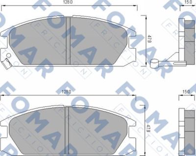 FO496881 FOMAR Friction Комплект тормозных колодок, дисковый тормоз