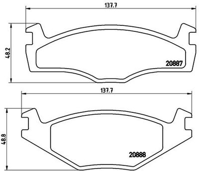 P85012 BREMBO Комплект тормозных колодок, дисковый тормоз