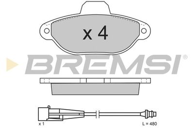 BP2626 BREMSI Комплект тормозных колодок, дисковый тормоз