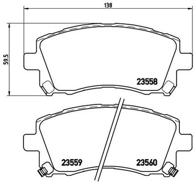 P78010 BREMBO Комплект тормозных колодок, дисковый тормоз