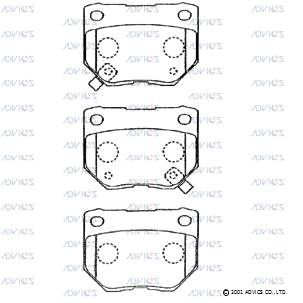 B2N053 ADVICS Комплект тормозных колодок, дисковый тормоз
