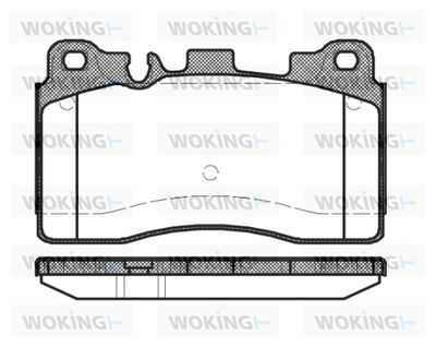 P1554300 WOKING Комплект тормозных колодок, дисковый тормоз