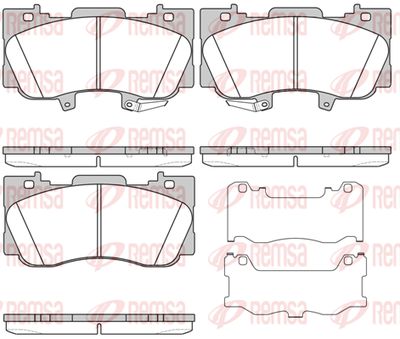 168502 REMSA Комплект тормозных колодок, дисковый тормоз