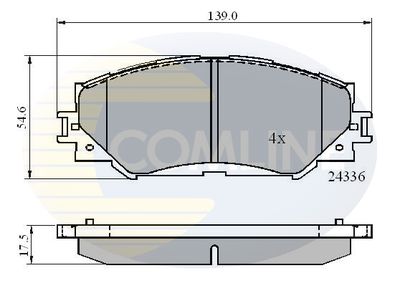 CBP01515 COMLINE Комплект тормозных колодок, дисковый тормоз