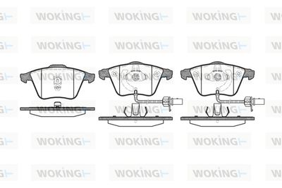 P864302 WOKING Комплект тормозных колодок, дисковый тормоз