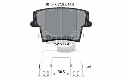 BPD2100 BENDIX Braking Комплект тормозных колодок, дисковый тормоз