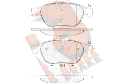 RB1861 R BRAKE Комплект тормозных колодок, дисковый тормоз