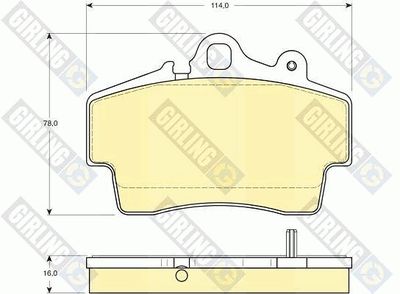 6113949 GIRLING Комплект тормозных колодок, дисковый тормоз