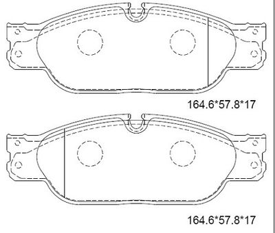 KD6519 ASIMCO Комплект тормозных колодок, дисковый тормоз