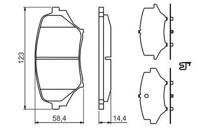 0986494322 BOSCH Комплект тормозных колодок, дисковый тормоз