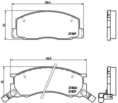 P83029 BREMBO Комплект тормозных колодок, дисковый тормоз