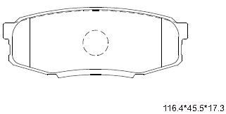 KD2388 ASIMCO Комплект тормозных колодок, дисковый тормоз